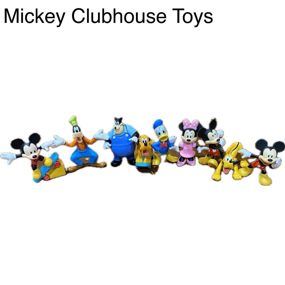 Disney Junior Mickey Mouse Clubhouse 9 Piece Toy Figurine Lot 3" Size